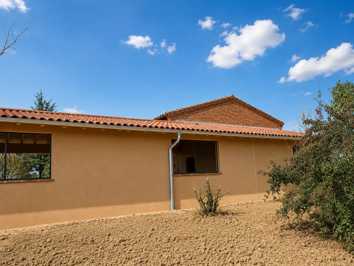 Extension maison enduit exterieur