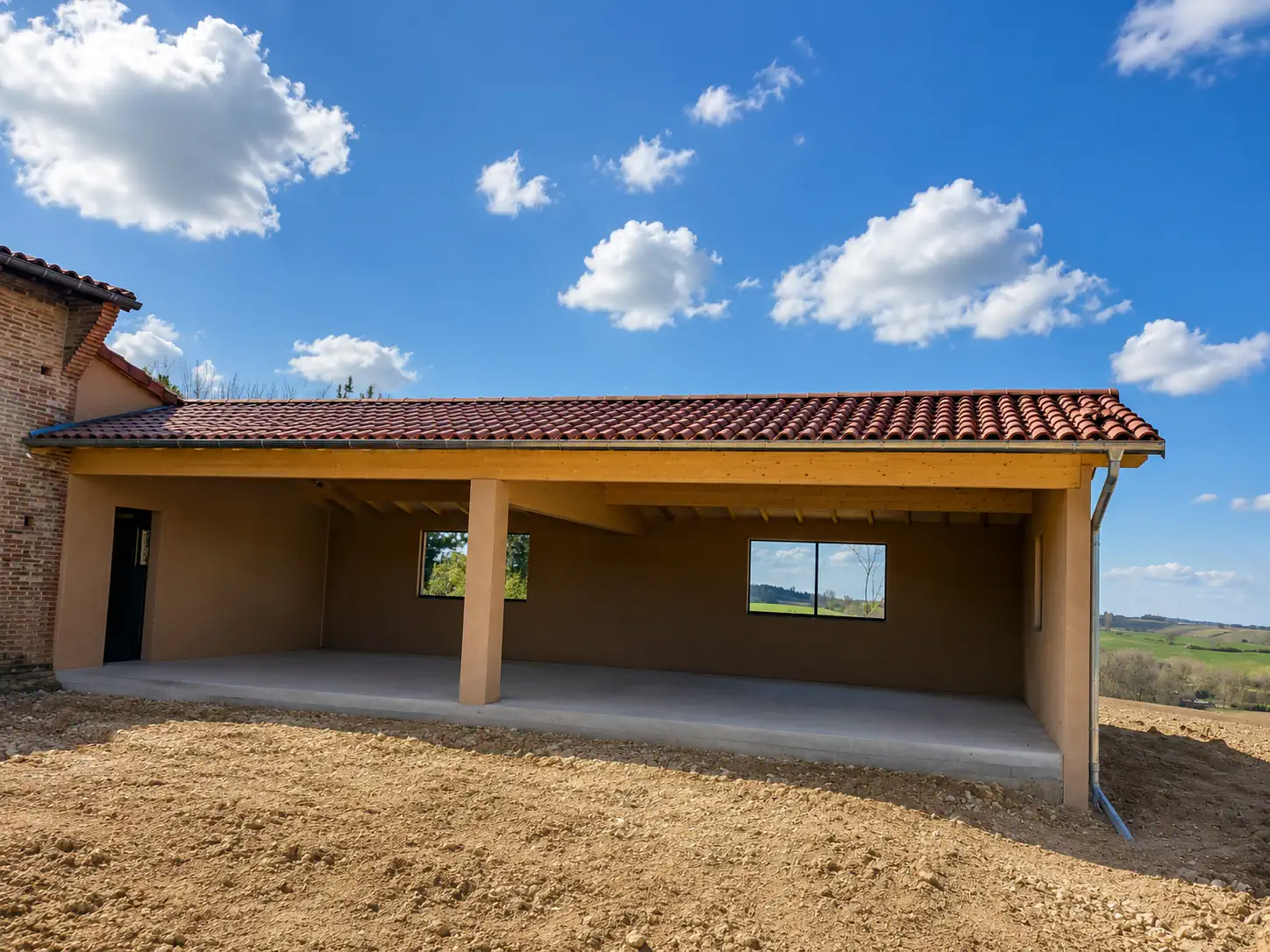 Extension de maison avec garage et terrasse – ETCM