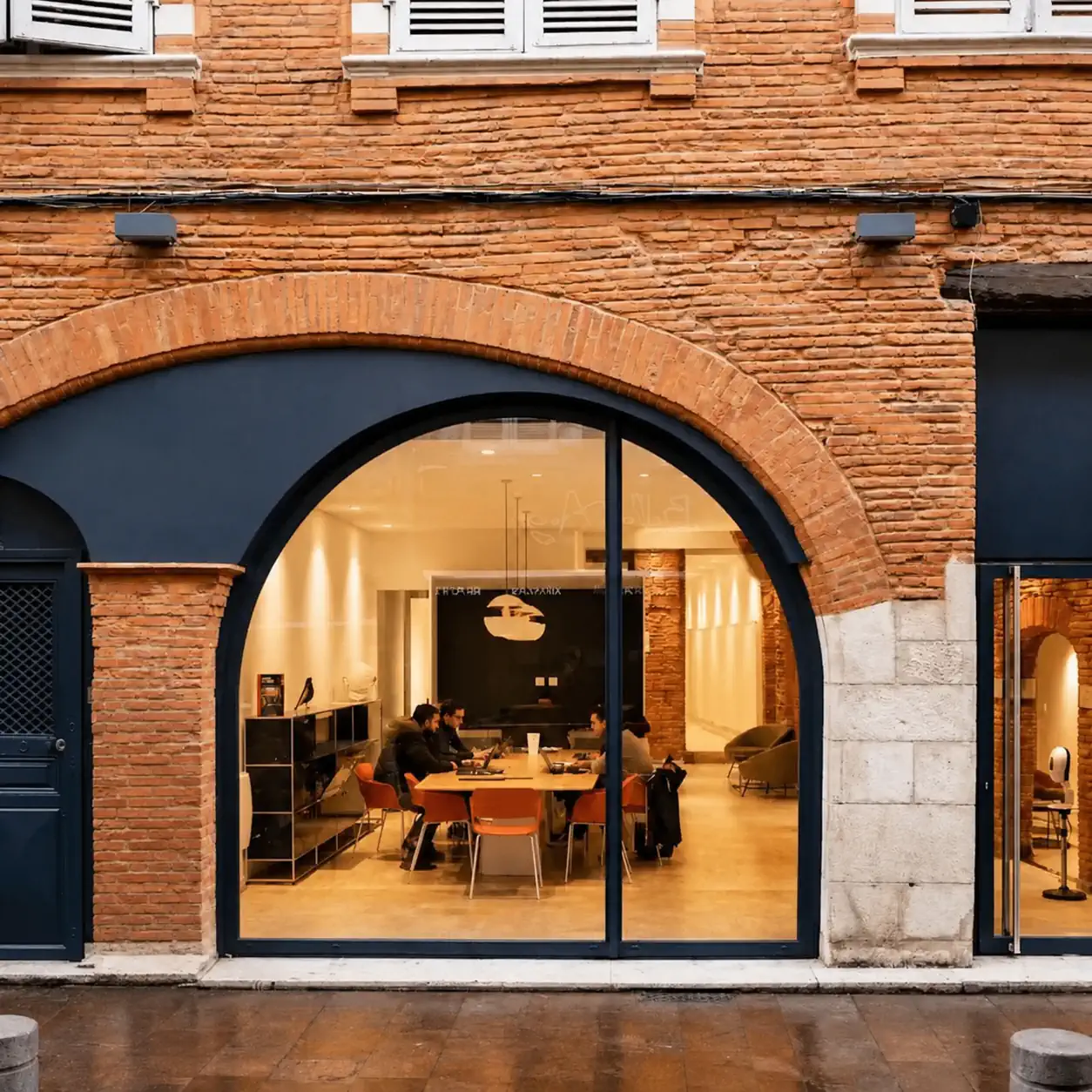 Professionnel bureau toulouse vitrine arche