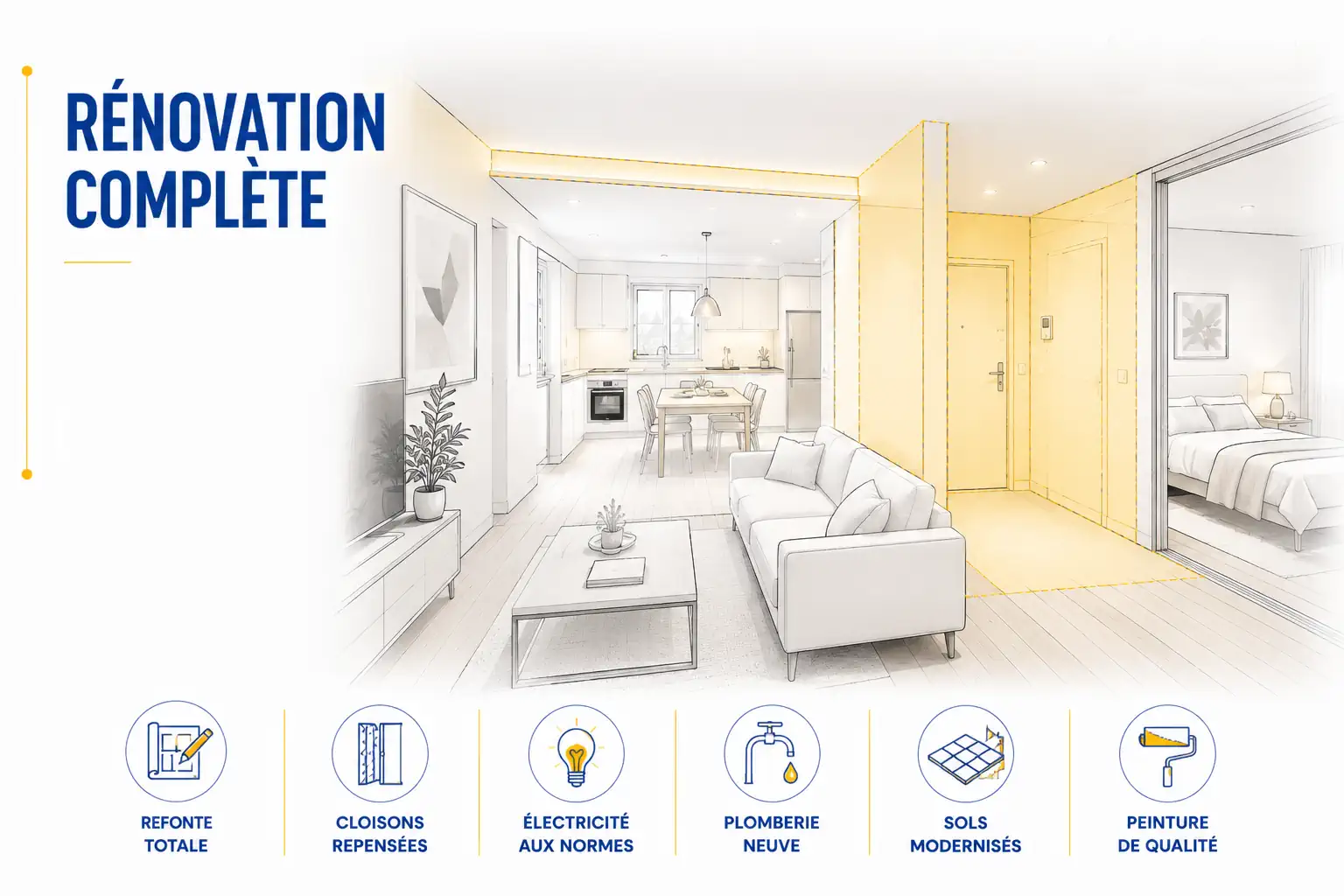 Rénovation complète d'appartement par ETCM
