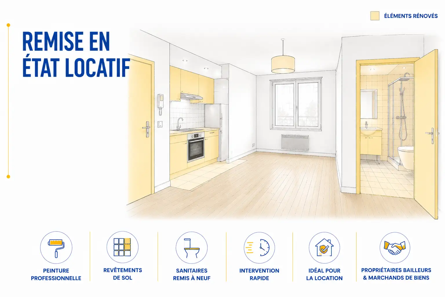 Remise en état locatif d'appartement par ETCM