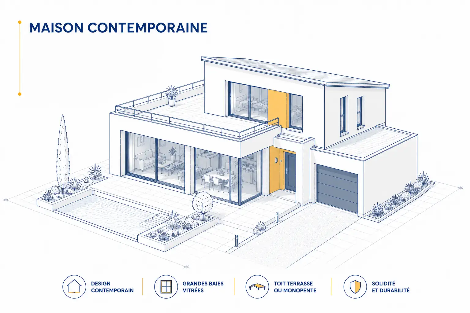 Maison contemporaine construite par ETCM