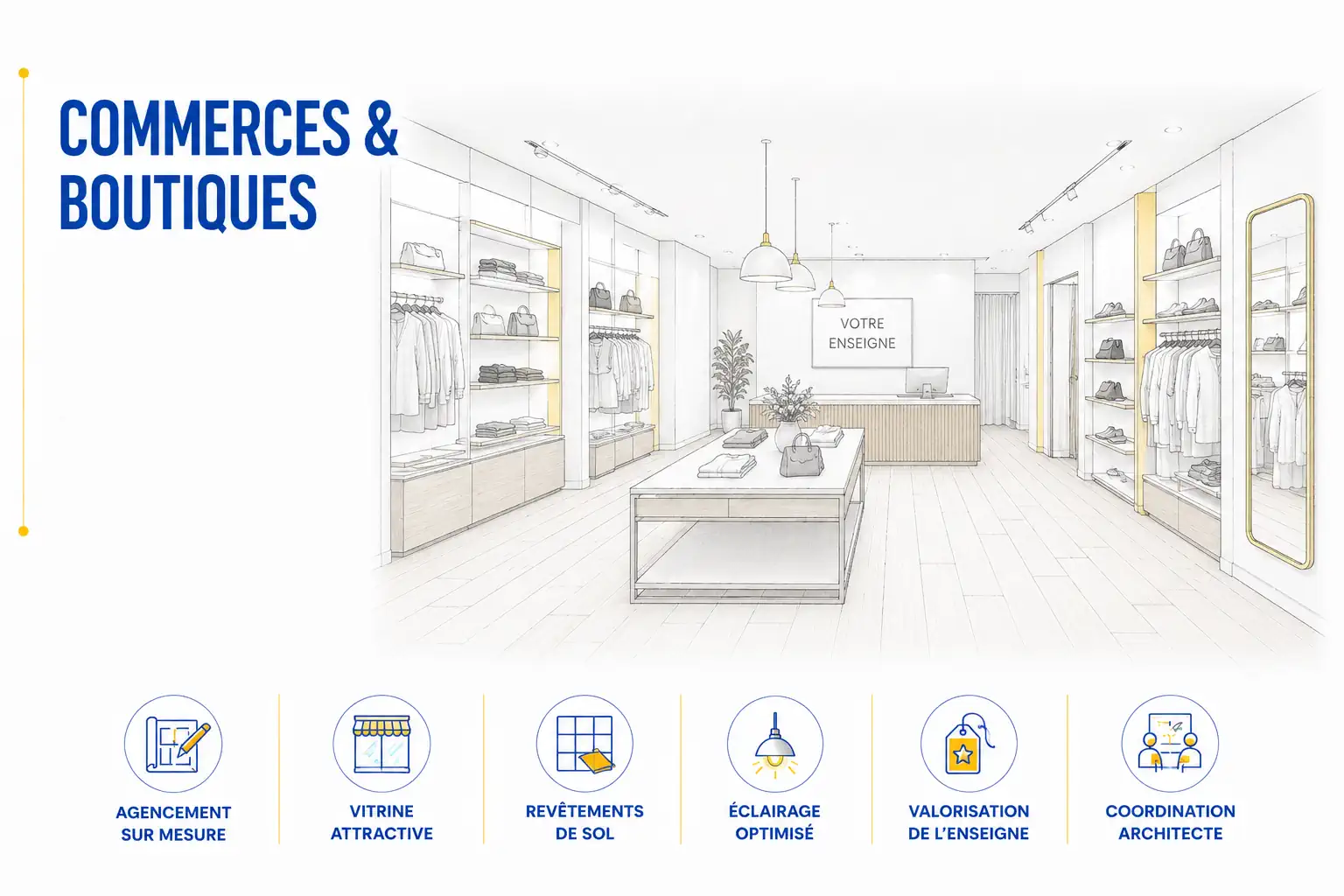 Rénovation de commerces et boutiques professionnels